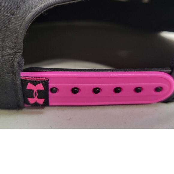 Under Armour Adjustable Youth Hat Black with Hot Pink Sporty Punk Outdoorsy NWOT - Picture 7 of 8